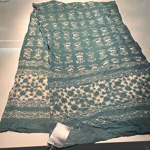 Chic Teal and White Patterned Swim Cover-Up
